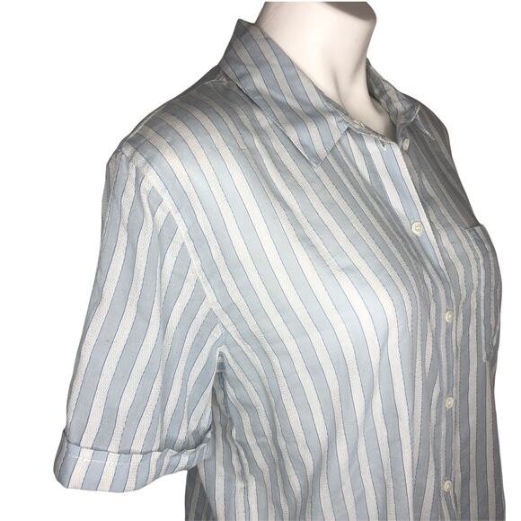 Treasure & Bond Blue and White Stripe Shirt - Size Small - Picture 6 of 10